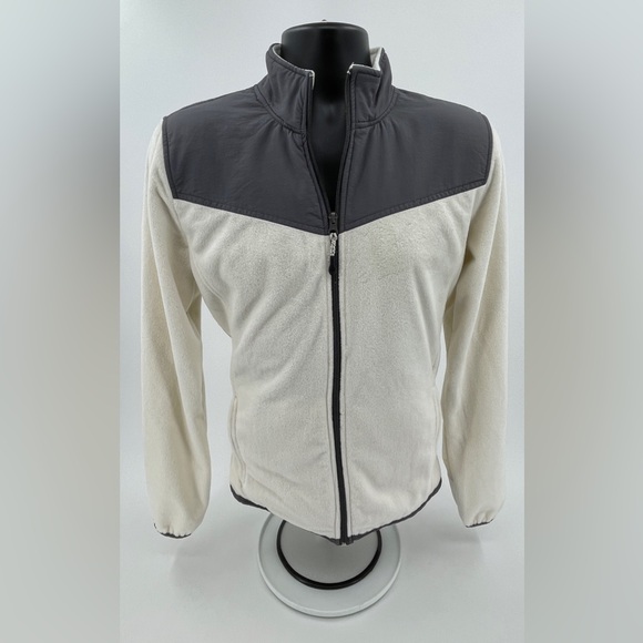 Magellan Outdoor Fleece Zip Up Grey & Cream Pockets Academy Jacket Men's XL - Picture 1 of 10